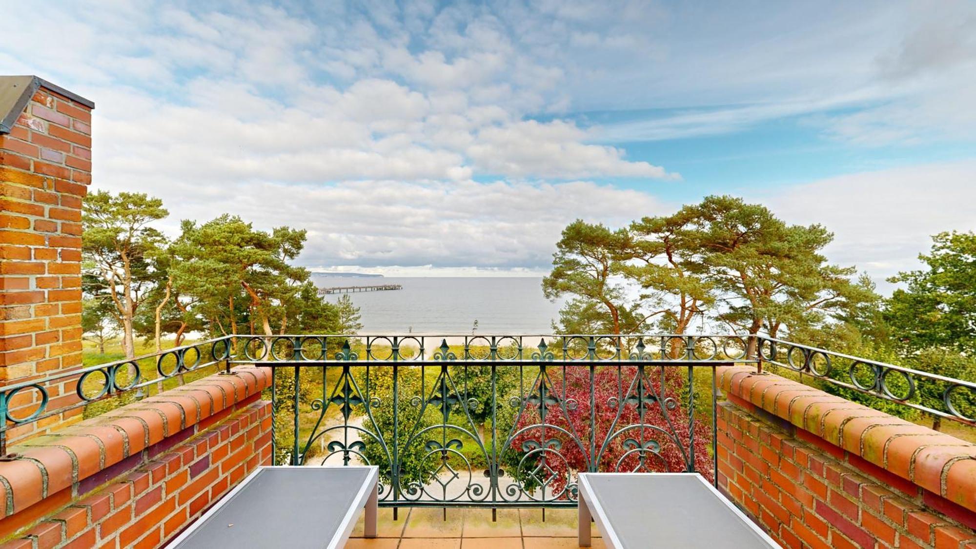 Fewo Direkt Am Strand Mit Meerblick Und Balkon,Villa Glueckspilz, Binz Ngoại thất bức ảnh